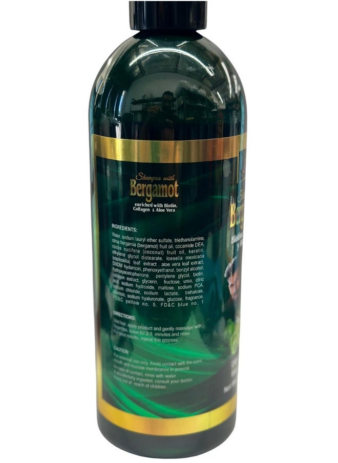 Shampoo De Bergamota Biotina, Colageno & Aloe Vera Net Wt 33.8 Fl. Oz
