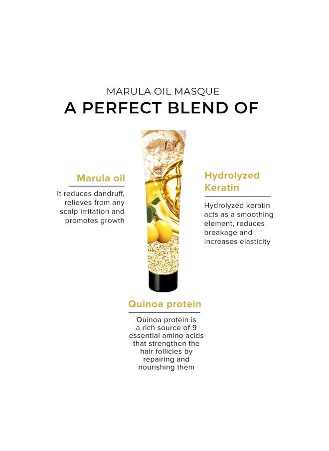 Marula Oil Shampoo & Masque 75Ml - Travel Pack Of 2 |All Hair Types | Scalp Health | Sulphate Free