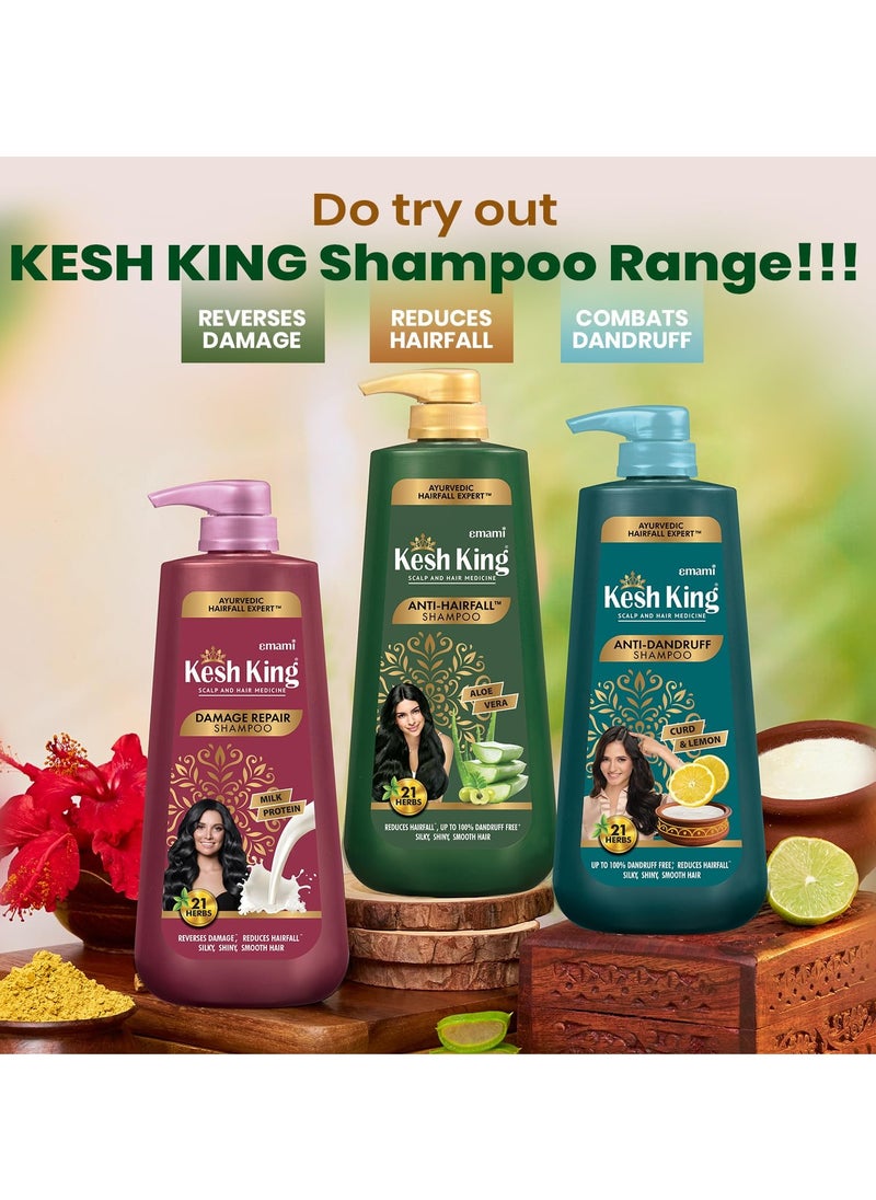 Kesh King Ayurvedic Anti-Hairfall Shampoo | Reduces hairfall | 21 Ayurvedic herbs | No Paraben & No Silicon | Enriched with Aloe Vera, Bhringraja & Amla | 600 ml