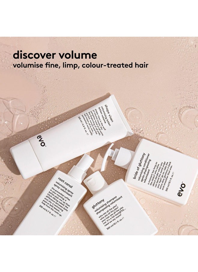 Gluttony Volumising Shampoo - Volumizing Shampoo For All Types Of Hair - Adds Lift, Body Shine, Strength & Elasticity - 300Ml / 10.1Fl.Oz