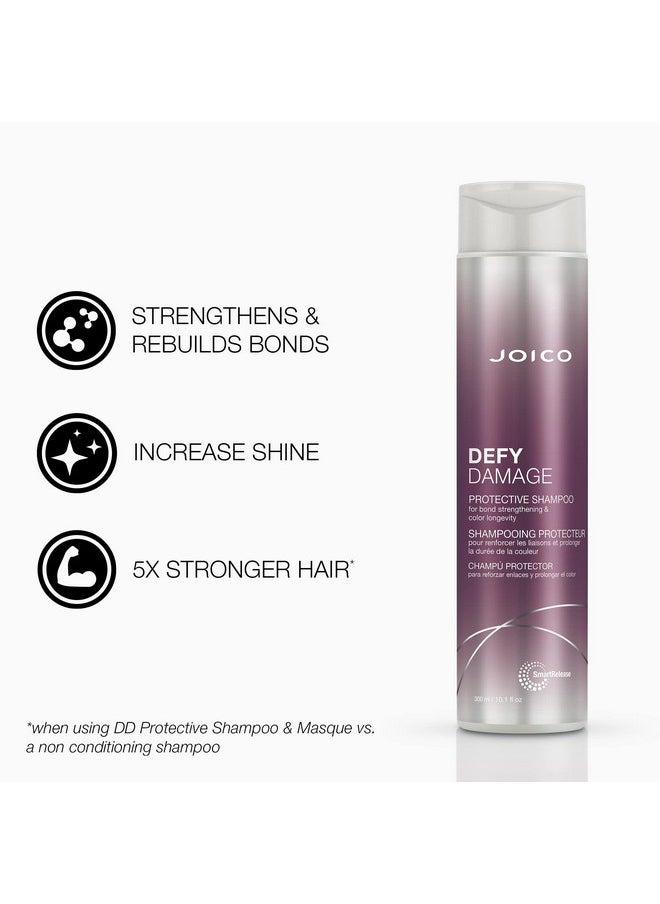 Defy Damage Protective Shampoo | For Color-Treated Hair | Strengthen Bonds & Preserve Hair Color | With Moringa Seed Oil & Arginine | 10.1 Fl Oz