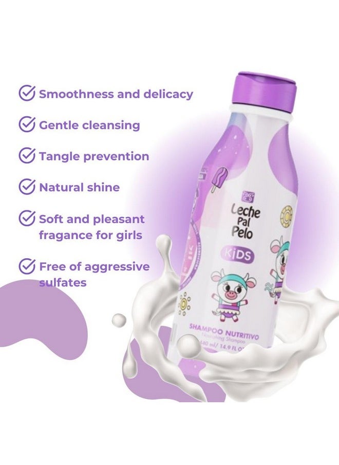 Kids Nourishing Shampoo - Gentle Daily Cleansing, Sulfate & Paraben-Free Formula With Jojoba, Coconut Milk, Aloe Vera - Hydrates, Defines, 14.9 Fl.Oz