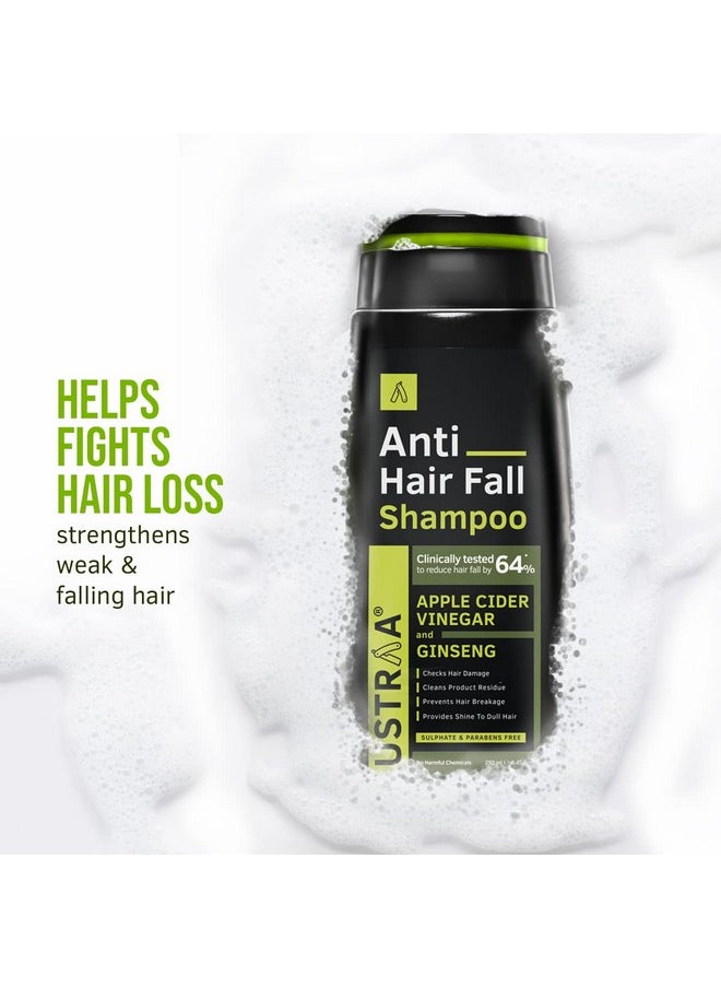 Anti Hair Fall Shampoo With Apple Cider Vinegar - Prevents Hair Fall, Strengthens Weak & Falling Hair And Adds Shine & Lusture To Hair - Sulphate & Paraben Free - 6.76 Oz