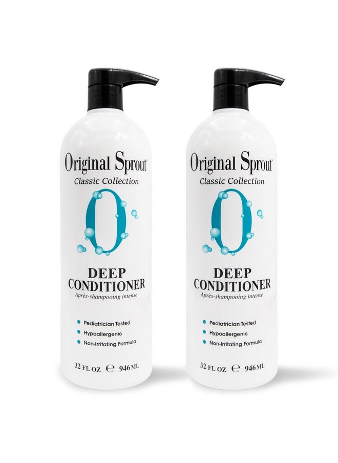 Deep Conditioner For All Hair Types, Vegan Conditioner, 32 Fl. Oz. Bottle, (Pack Of 2)