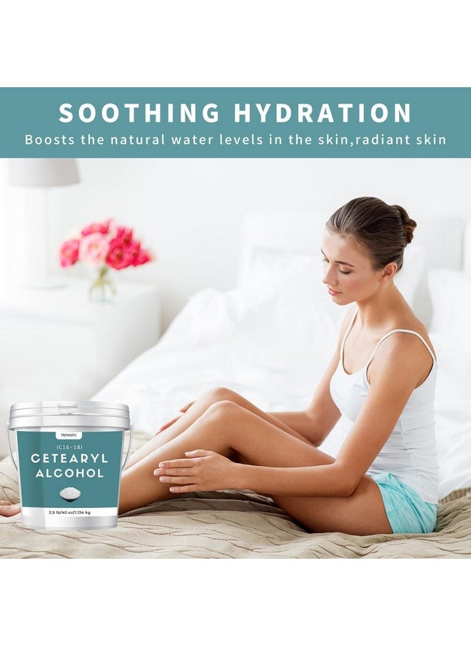 2.5 Lb Cetearyl Alcohol For Making Lotions, Premium Cetearyl Alcohol Granules, Smooth And Emollient, Fresh And Pleasant, Suitable For Making Conditioners, Scrubs, Creams And More
