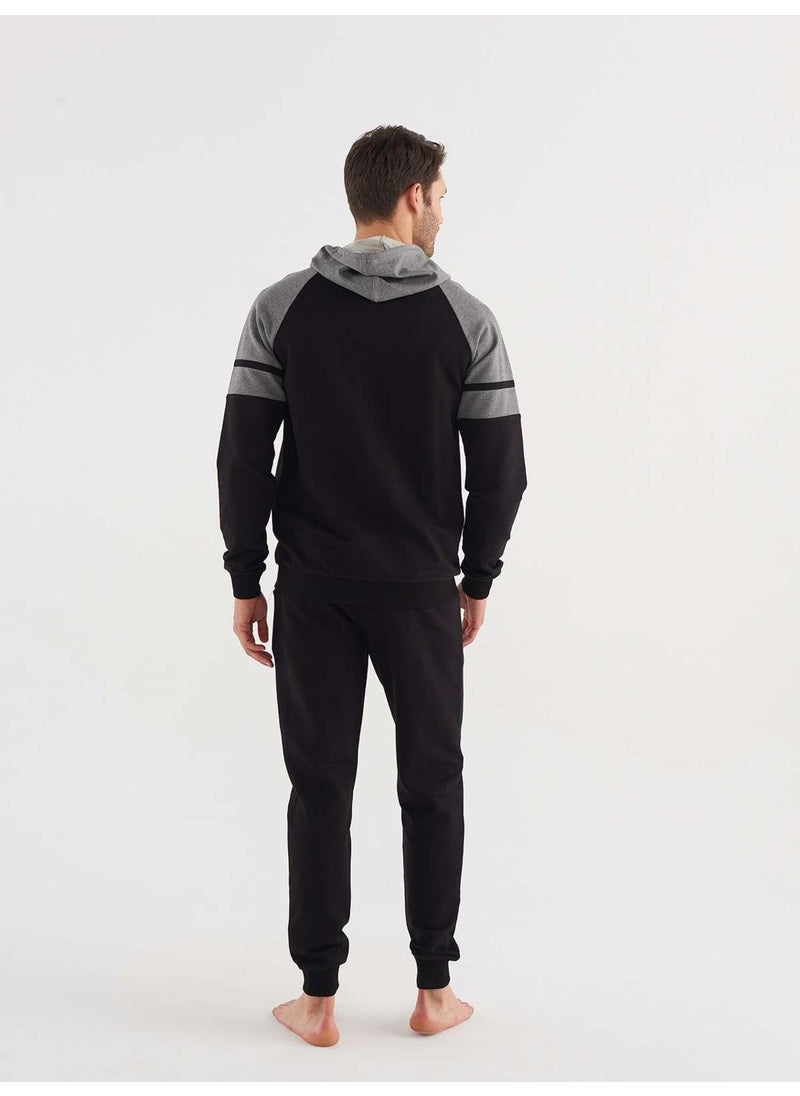 Men's Black Tracksuit Set