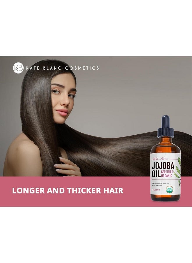 Jojoba Oil For Hair Growth, Face & Skin. Gua Sha Oil For Face Massage And Dermaplaning (4Oz, Organic, 100% Pure, Natural)