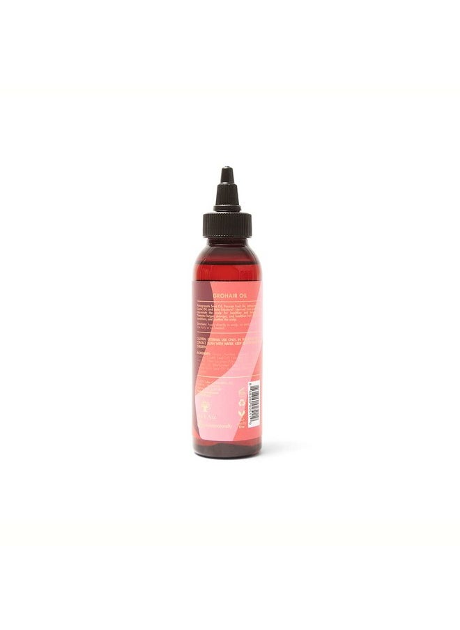 Long And Luxe Grohair Oil - 4 Ounce - Rejuvenate The Scalp - Promote Hair Retention - Enriched With Pomegranate And Passion Fruit, Beta-Sitosterol & Jbco