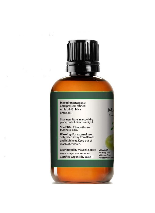 - 4Oz Pure Amla Oil For Hair Growth Cold Pressed Virgin Organic Usda Certified