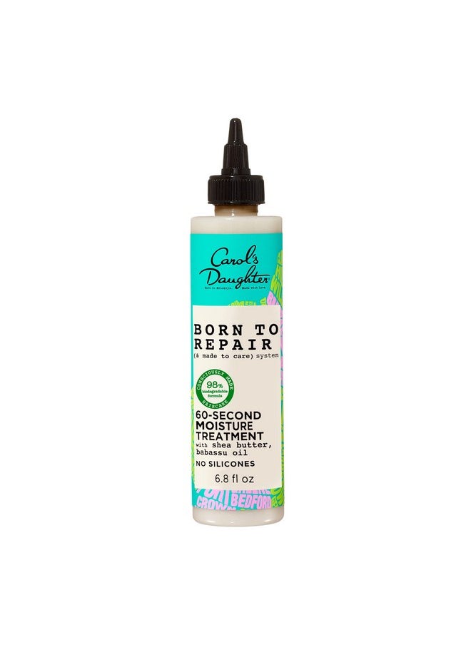 Born To Repair 60-Second Moisture Hair Treatment, Hydrating, Detangling Hair Care For Curly Hair With Shea Butter, 6.8 Fl Oz