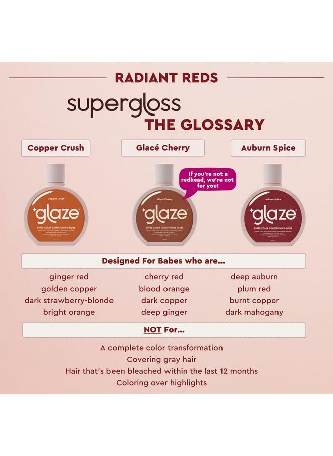 Color Conditioning Gloss - Tinted Moisturizer For Brown Or Red Hair, Boosts Color And Shine, Repairs Damage - Auburn Spice, 6.4 Oz