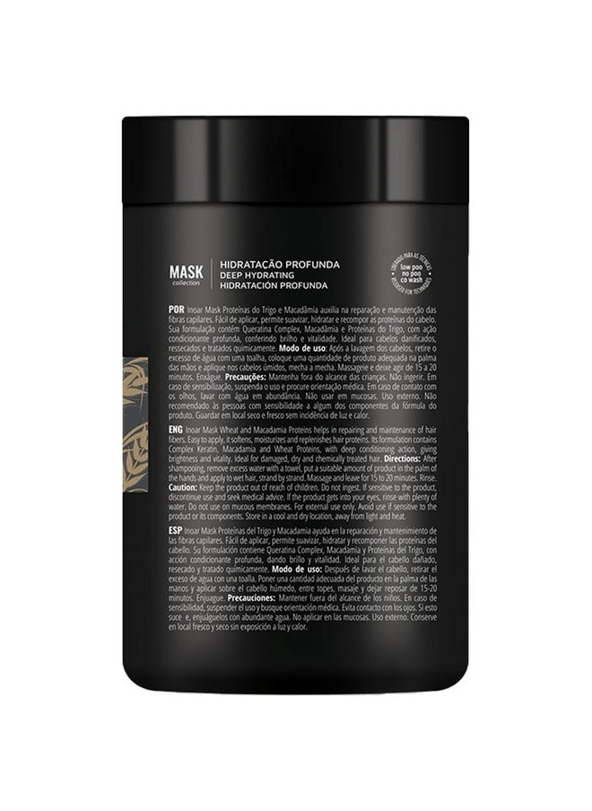 Hair Mask, Deep Hydrating Macadamia, 2.2 Liters, Moisturizer For Dry Damaged Chemically Treated Wavy Curly Hair, Vegan Hair Products For Men And Women