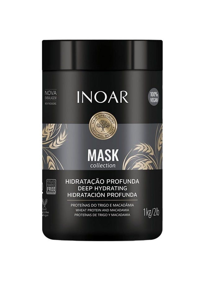 Hair Mask, Deep Hydrating Macadamia, 2.2 Liters, Moisturizer For Dry Damaged Chemically Treated Wavy Curly Hair, Vegan Hair Products For Men And Women