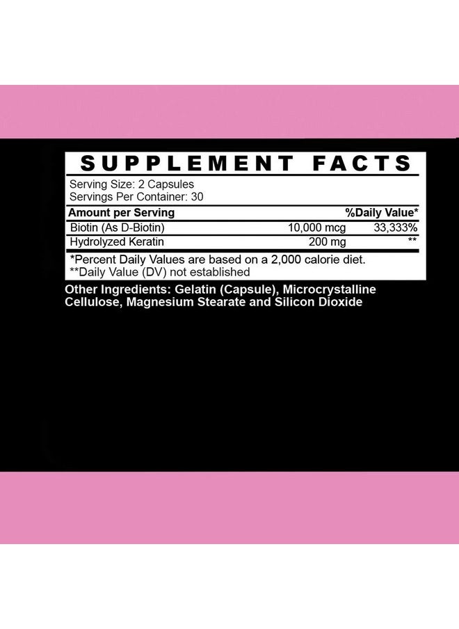 Hair Envy 10,000 Mcg Biotin + Keratin, Grow + Hydrate Hair, Strengthen Thicken Nails, Clear & Nourish Skin - Help Damaged Thinning Hair, (3-Bottles)