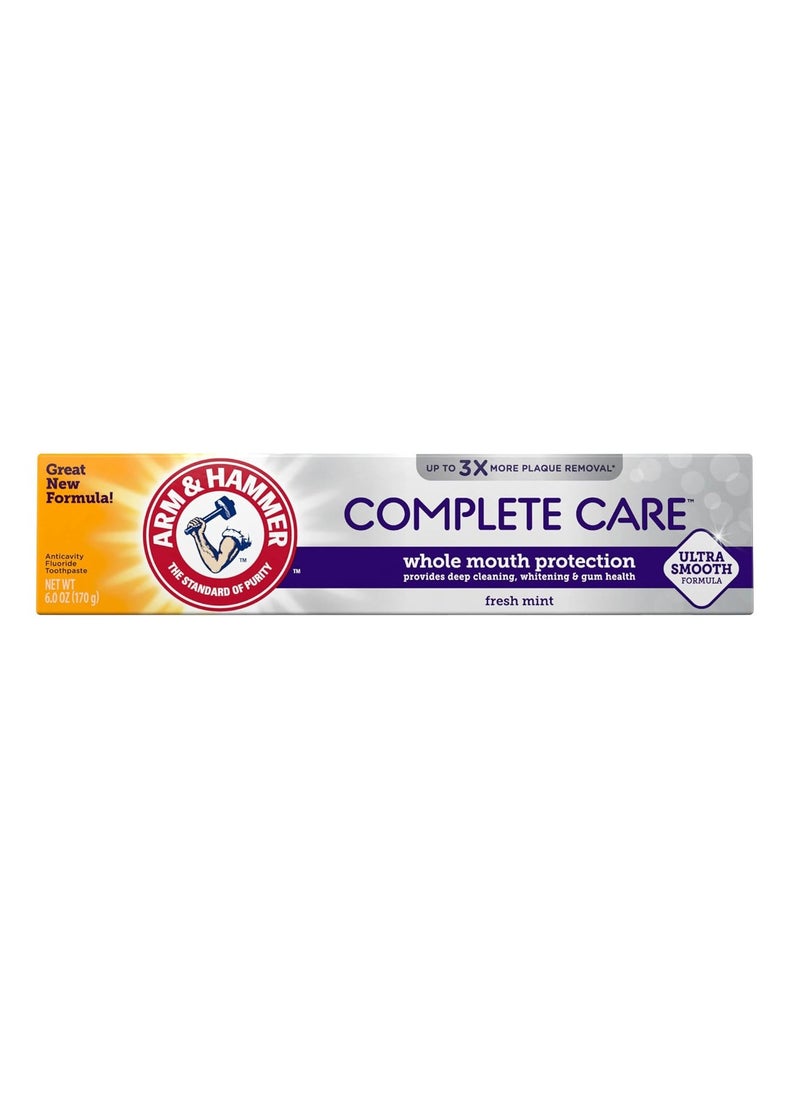 Arm & Hammer Complete Care Toothpaste, Fresh Mint, Whole Mouth Protection, 6.0oz