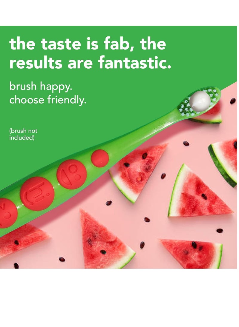 Hello Natural Watermelon Flavor Baby & Kids Fluoride Free Toothpaste, Vegan, SLS Free, Gluten Free, Safe to Swallow for Baby and Toddlers, 4.2 Ounce (Pack of 3)