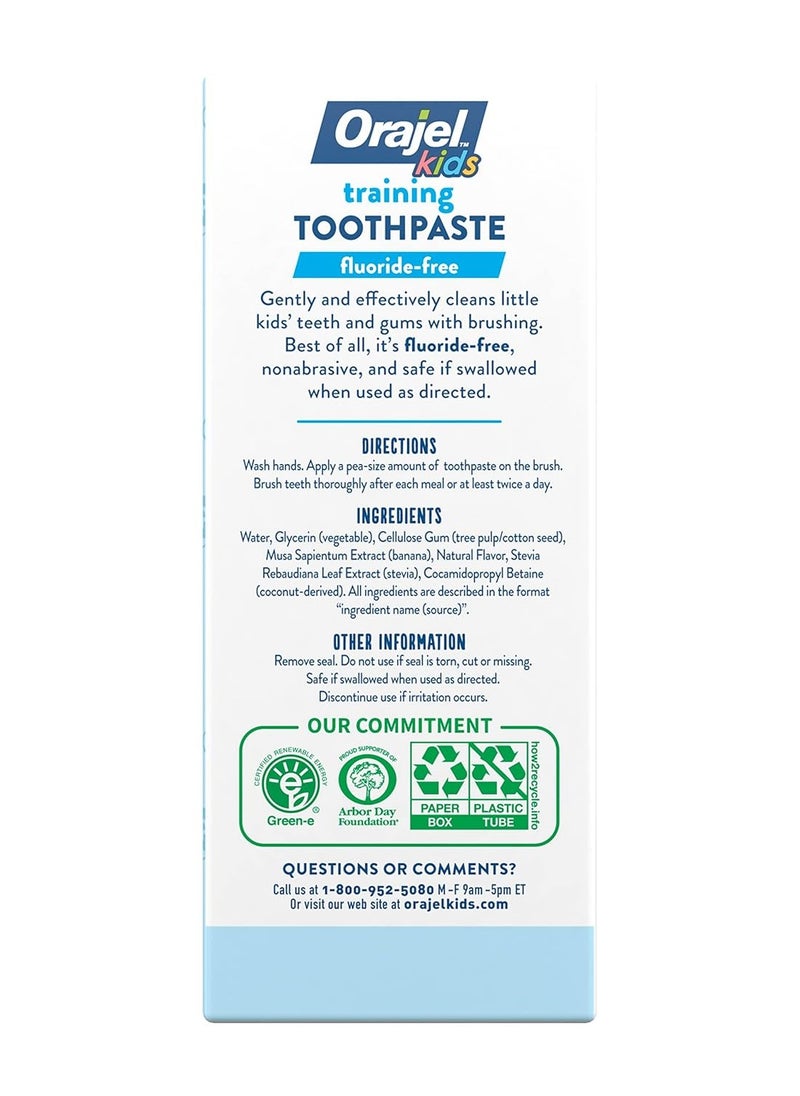 Orajel Kids CoComelon Training Toothpaste Fluoride-Free; #1 Pediatrician Recommended Fluoride-Free Toothpaste*, 1.5oz Tube