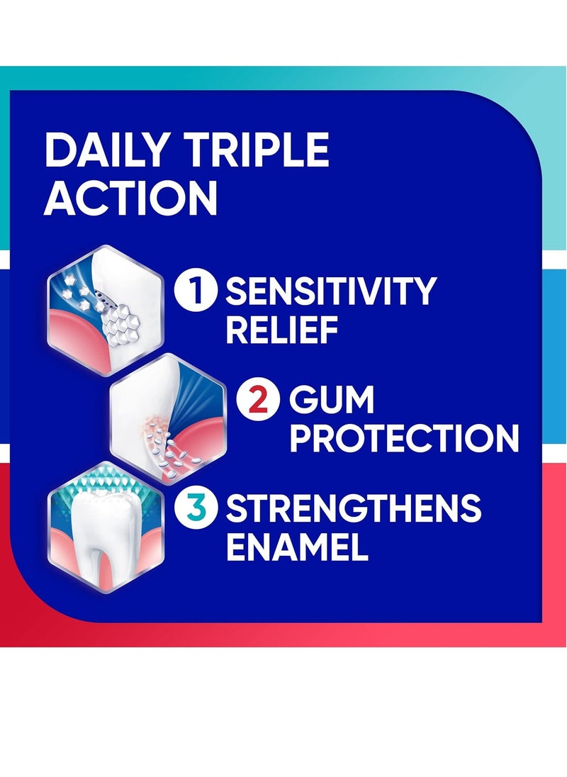 Sensodyne Toothpaste Sensitivity Gum and Enamel, Triple Protection, Refreshing Fluoride Toothpaste, Mint Flavor - 3.4 Ounces x 3