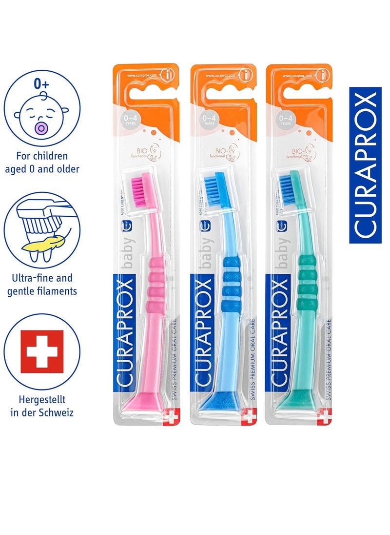 Curaprox Kids CK 4260 Baby Toothbrush (3 Pack)