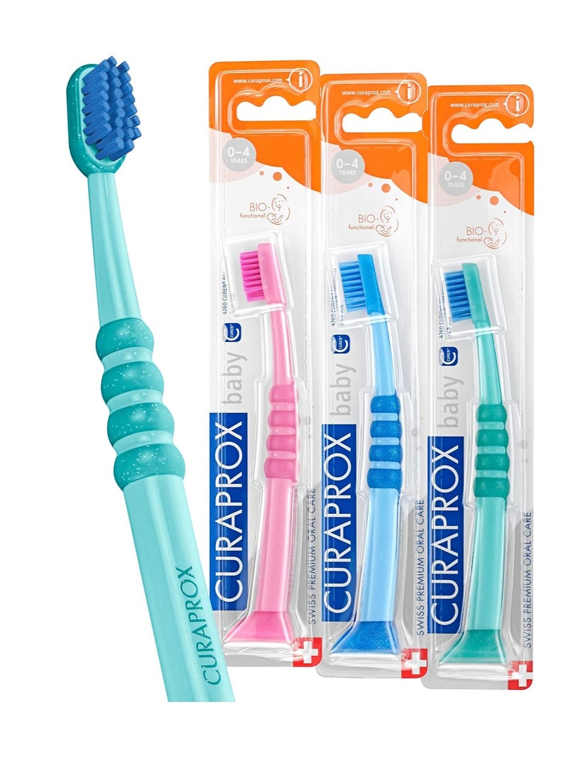 Curaprox Kids CK 4260 Baby Toothbrush (3 Pack)