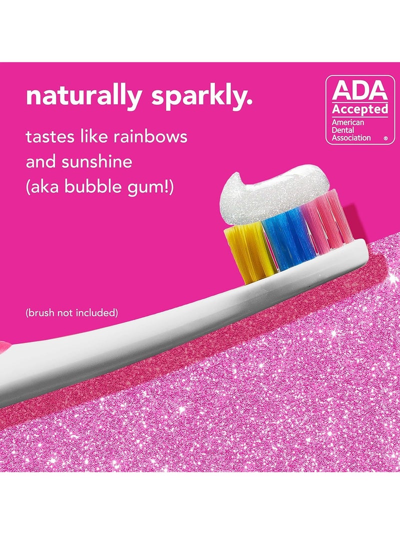 hello Unicorn Sparkle Kids Fluoride Toothpaste, Natural Bubble Gum Flavor & Kids Mouthwash with Unicorn Bubble Gum Flavor, Alcohol Free Mouthwash