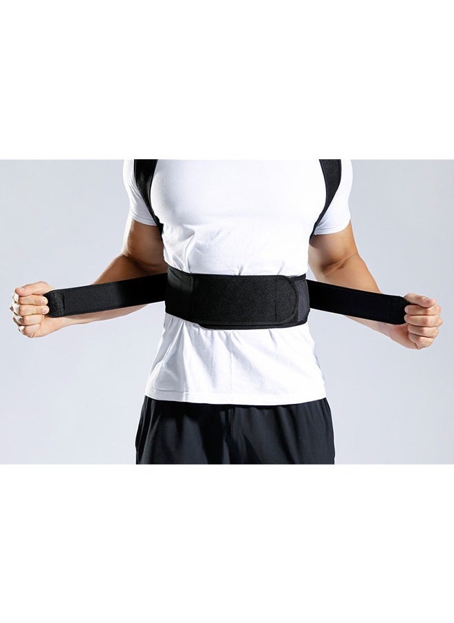 Get Releif Of Back Pain - Adjustable Posture Shoulder Support Corrector Strap, Adult Back Fixation Strap Male and Female Spine Posture Correction Strap with Support Plate Humpback Correction Strap #37X96CM