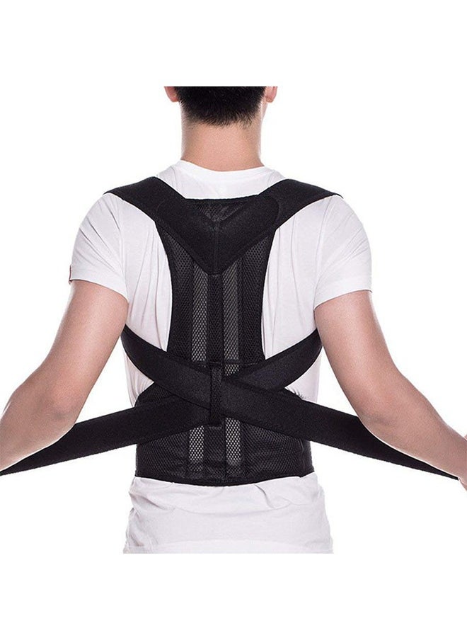 Get Releif Of Back Pain - Adjustable Posture Shoulder Support Corrector Strap, Adult Back Fixation Strap Male and Female Spine Posture Correction Strap with Support Plate Humpback Correction Strap #37X96CM