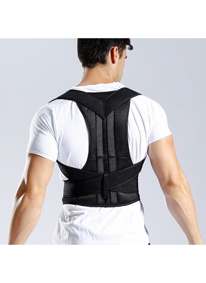 Get Releif Of Back Pain - Adjustable Posture Shoulder Support Corrector Strap, Adult Back Fixation Strap Male and Female Spine Posture Correction Strap with Support Plate Humpback Correction Strap #37X96CM