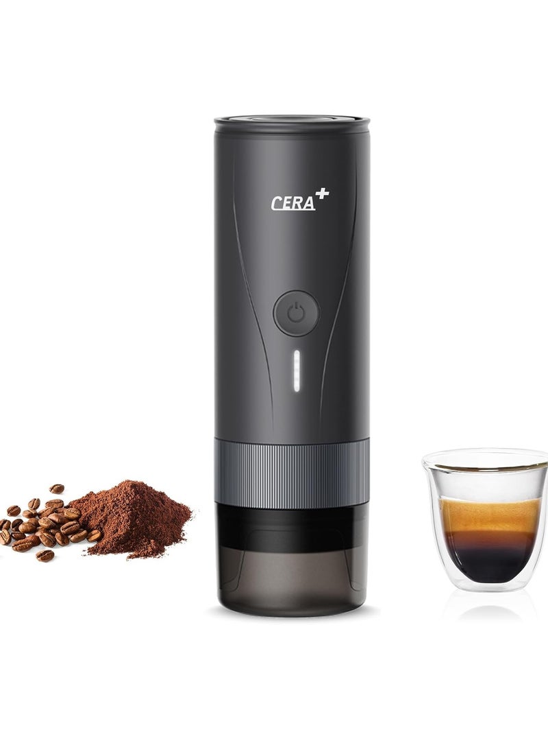 CERA+ Portable Espresso Machine PRO, Self Heating Pro-level Specialty Coffee Machine, Compatible Ultra-fine Grind, Professional Electric Small Portable Coffee Maker