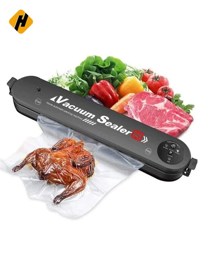 Vacuum Sealer Machine, Compact Automatic Air Sealing System for Food Storage and Food Preservation (with 15 Sealed Bags)