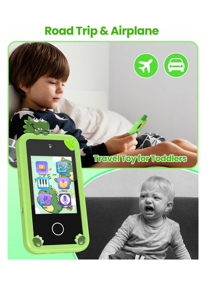 Kids Smart Phone for Boys with 32G Card & Holographic Pyramid,  for Age 3-10 Kids Toys Cell Phone, 2.8