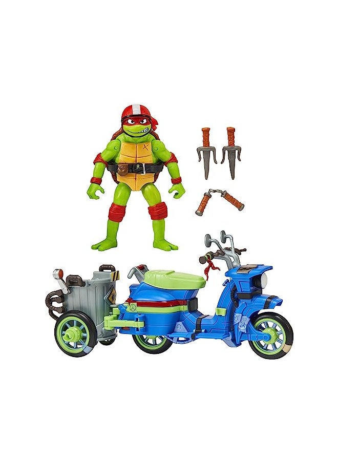 Teenage Mutant Ninja Turtles: Mutant Mayhem Battle Cycle with Exclusive Raphael Figure by Playmates Toys