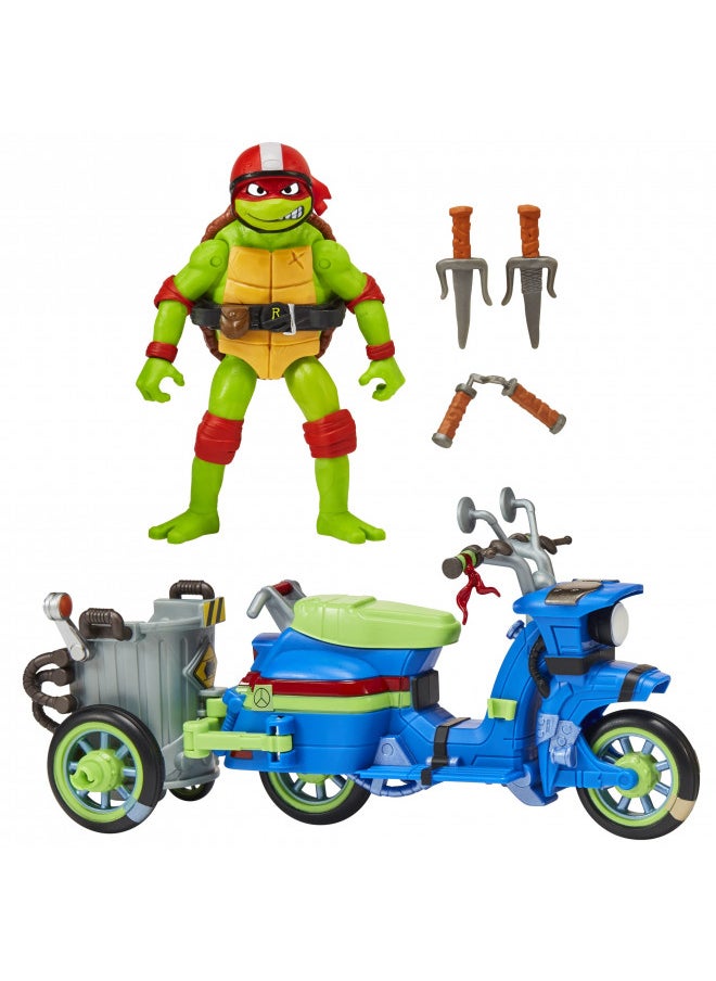 Teenage Mutant Ninja Turtles: Mutant Mayhem Battle Cycle with Exclusive Raphael Figure by Playmates Toys