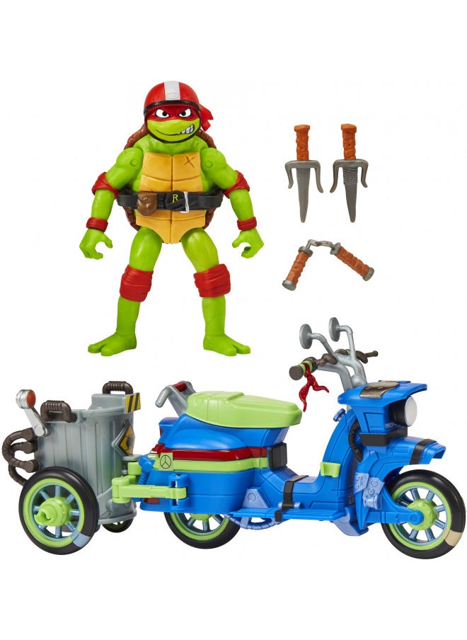 Teenage Mutant Ninja Turtles: Mutant Mayhem Battle Cycle with Exclusive Raphael Figure by Playmates Toys