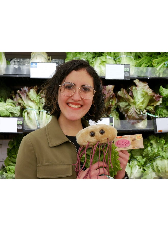 GIANTmicrobes E. Coli Plush Learn About The Importance of Gut Health and Food Safety with This Unique Fun Gift for Families, Teachers, Chefs, Doctors, Gastroenterologists, Students and Scientists