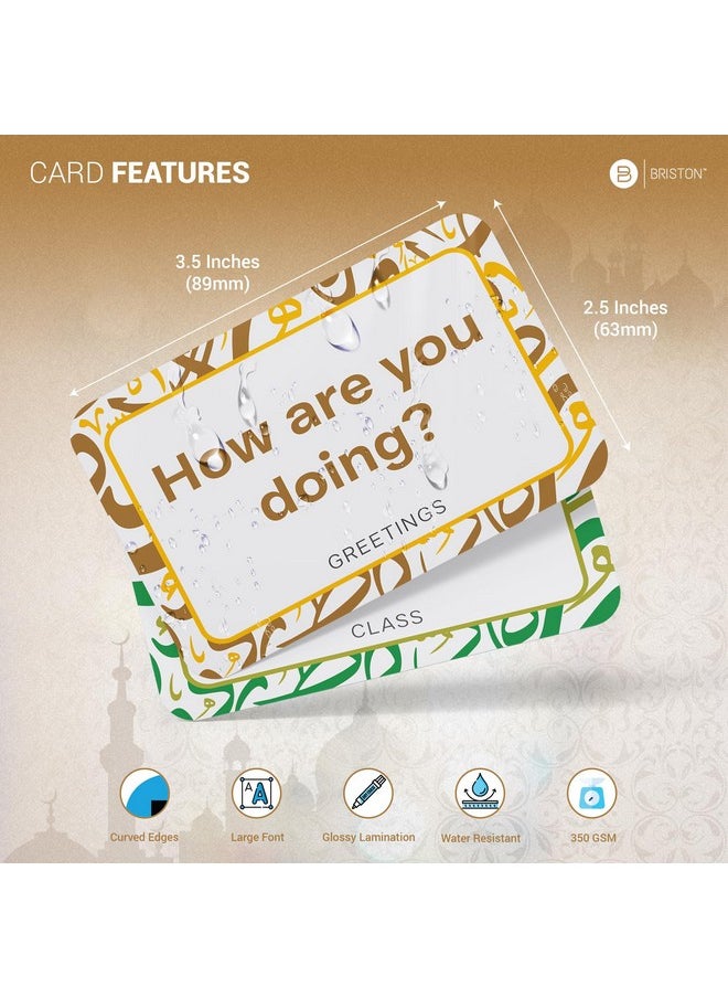 Arabic Conversational Phrase Flash Cards - 75 Beginner Sayings For Travel, Memory, Quick Reference - Educational Language Learning Resource Tool - Fun Play - Kids, Students, Classroom, Homeschool