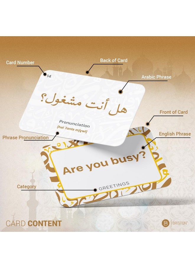 Arabic Conversational Phrase Flash Cards - 75 Beginner Sayings For Travel, Memory, Quick Reference - Educational Language Learning Resource Tool - Fun Play - Kids, Students, Classroom, Homeschool
