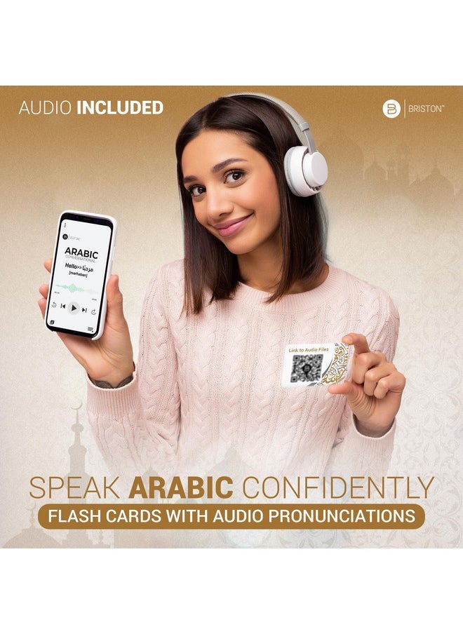 Arabic Conversational Phrase Flash Cards - 75 Beginner Sayings For Travel, Memory, Quick Reference - Educational Language Learning Resource Tool - Fun Play - Kids, Students, Classroom, Homeschool