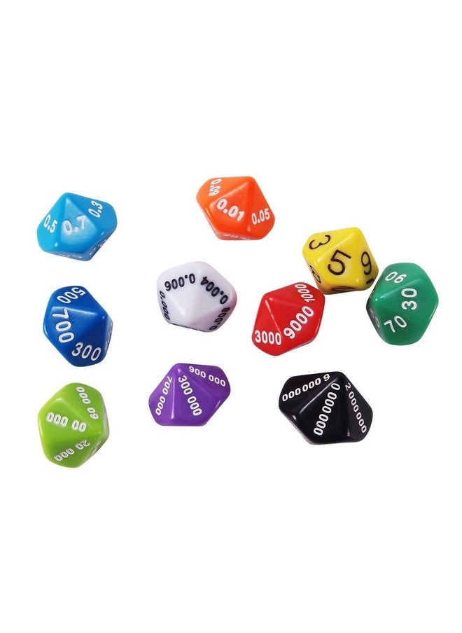 Ctu7309 Place Value & Decimal Dice44; Set Of 10