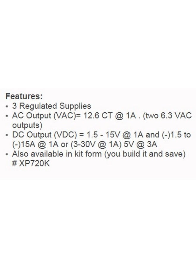 Ac/Dc Triple Output Power Supply Kit
