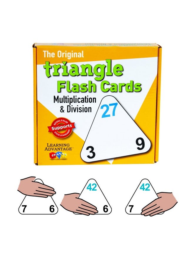 4552 The Original Triangle Flash Cards, Multiplication And Division, Grade: 2 To 6, 6.5