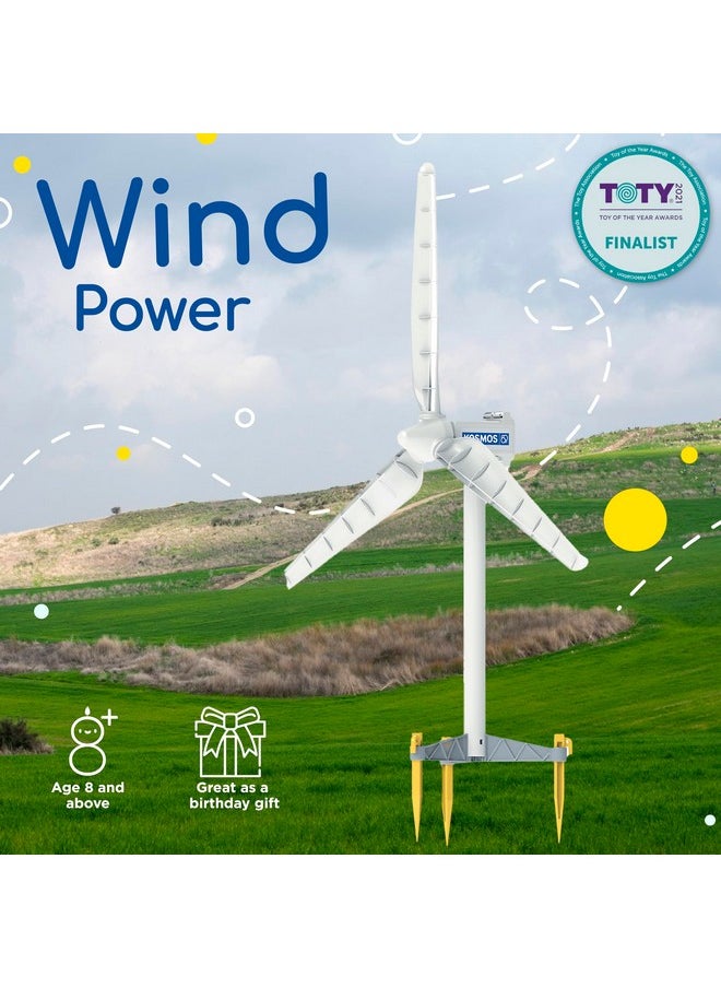 Wind Power V4.0 Stem Experiment Kit | Build A 3Ft Wind Turbine To Generate Electricity | Learn About Renewable Energy & Power A Small Model Car | Weatherproof For Outdoor Use