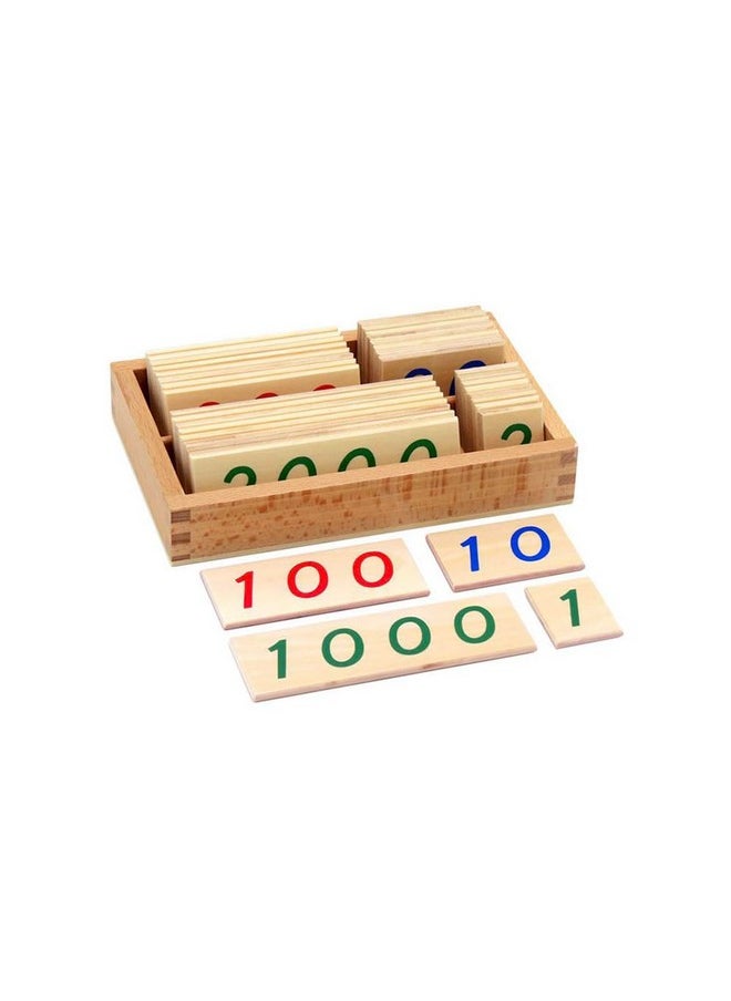 Small Wooden Number Cards With Box (1-9000)