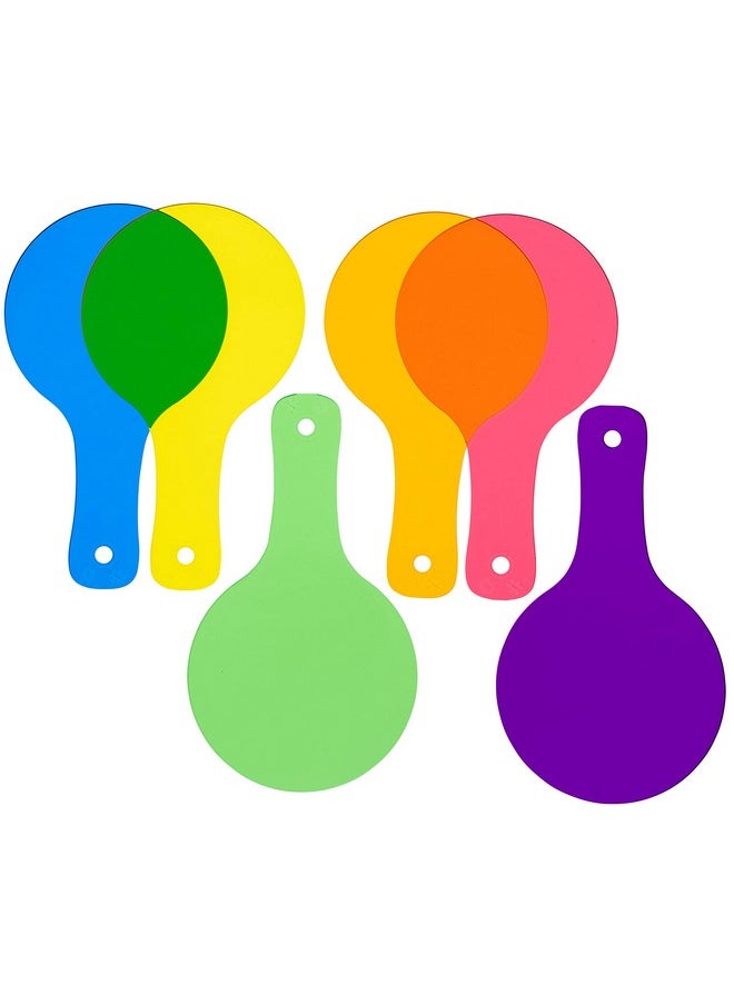 Color Paddles - Set Of 6 - Hands-On Teaching Aid - Color Learning For Toddlers