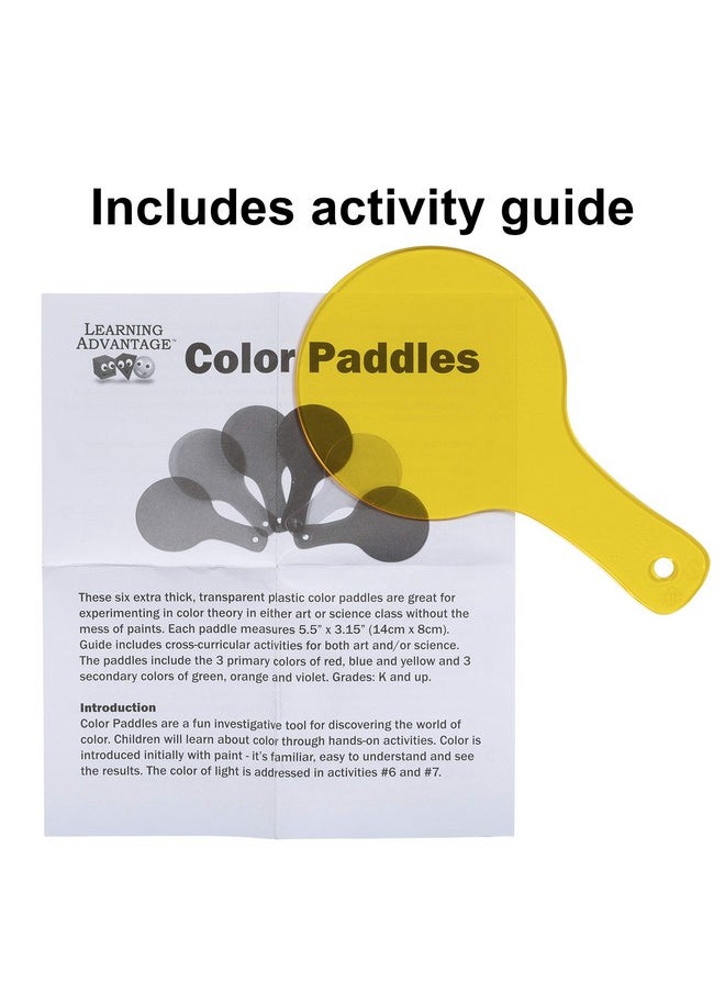 Color Paddles - Set Of 6 - Hands-On Teaching Aid - Color Learning For Toddlers