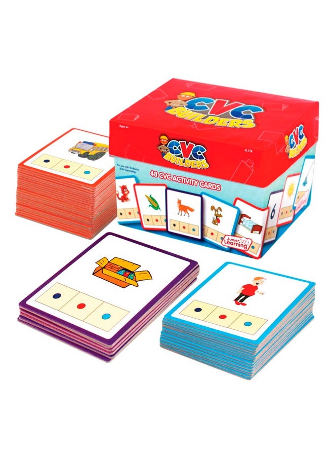 : Cvc Word Builders, 48 Cvc Activity Cards, Phonemic Awareness, Helps Children To Recognize And Understand Basic Sounds In Words, Self Checking Feature, For Ages 4 And Up