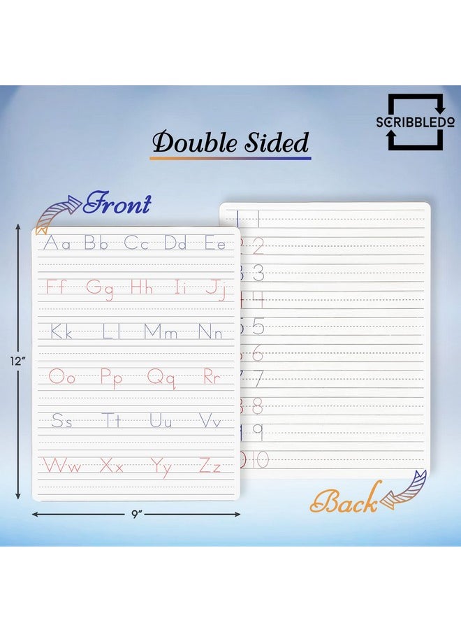 Dry Erase Handwriting Practice For Kids 9 X 12 Inch Alphabet Tracing Board Whiteboard Letter Tracing For Kids Ages 3-5 Write And Wipe Alphabet Practice Cards Letters Writing Board