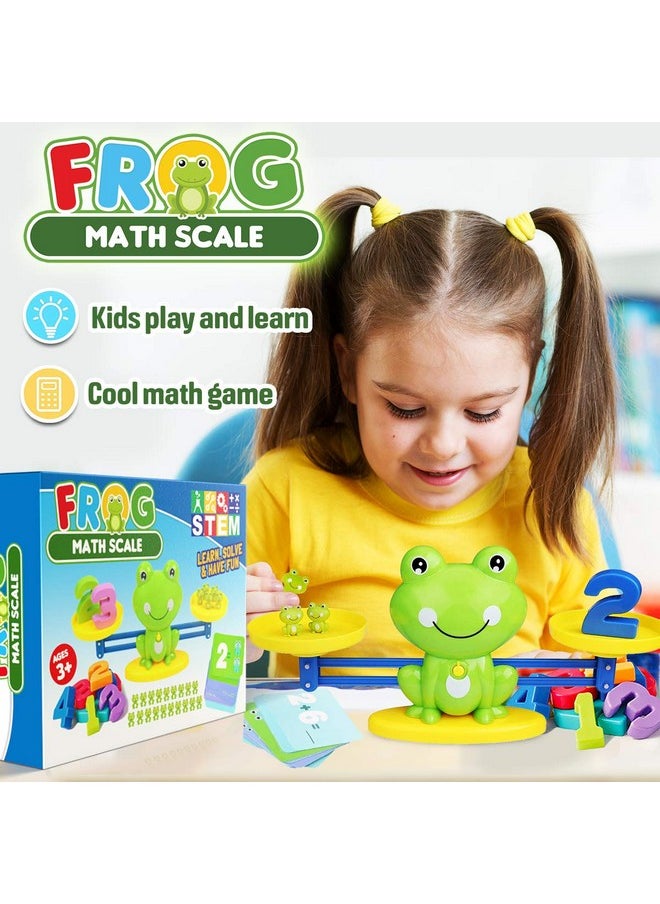 ™ Homeschool Kindergarten Frog Scale Cards Balance Board Game - Preschool Math Learning Stem Montessori Toys Educational Gifts For Boy Girl Ages 3 4 5 6 Year Old Birthdays Christmas Holidays