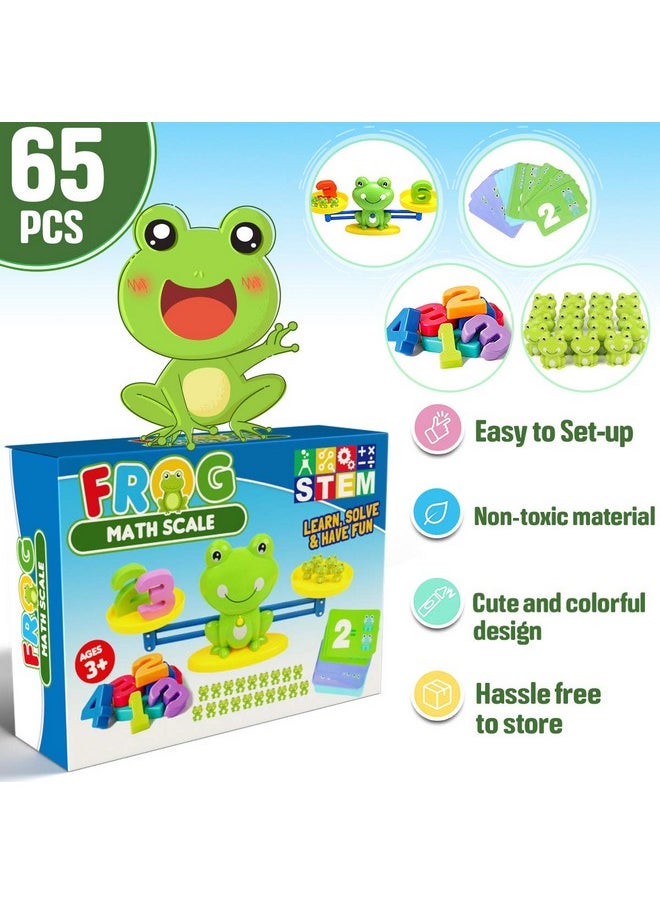 ™ Homeschool Kindergarten Frog Scale Cards Balance Board Game - Preschool Math Learning Stem Montessori Toys Educational Gifts For Boy Girl Ages 3 4 5 6 Year Old Birthdays Christmas Holidays