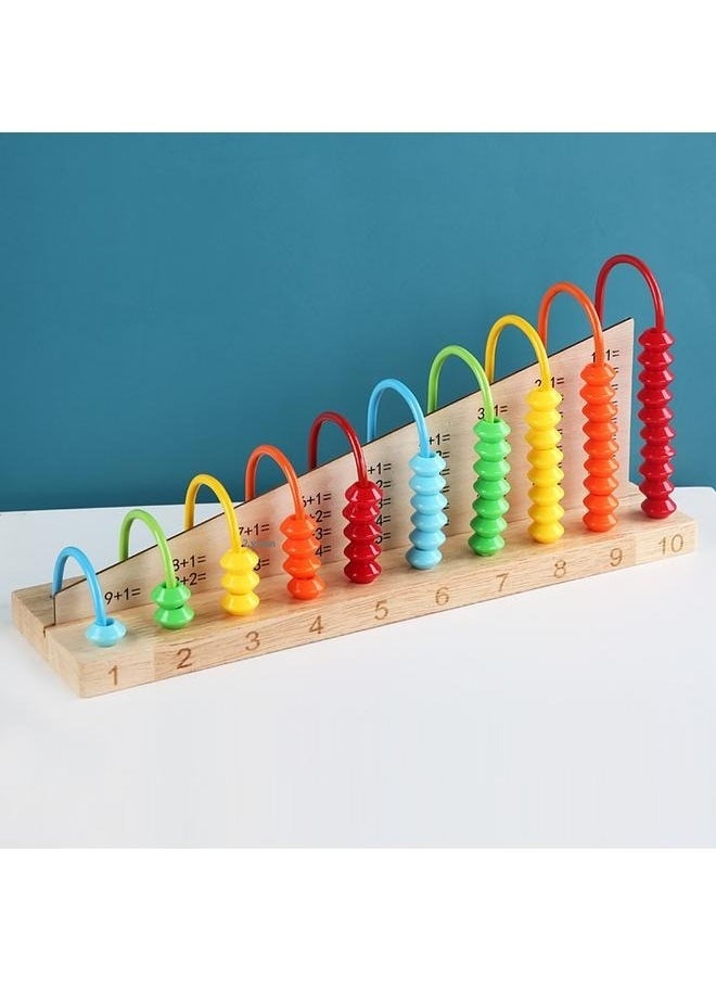 Multi Functional Early Education Learning Abacus Calculation Shelf Toy For Kids，Classic Educational Counting Toy Bead Counter – Early Learning Logic, Quantities, Addition, Subtraction